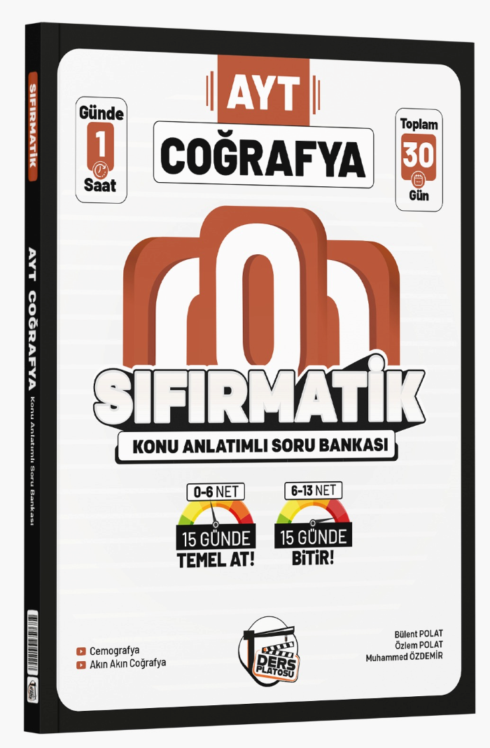 Ders Platosu AYT Coğrafya Sıfırmatik Konu Anlatımlı Soru Bankası