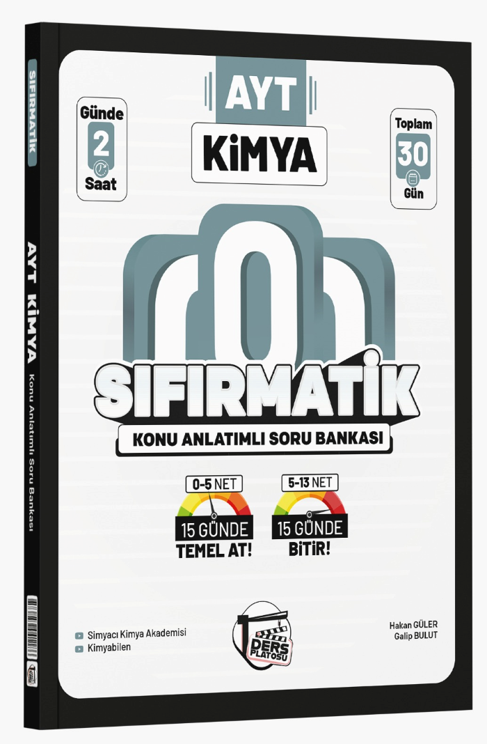 Ders Platosu AYT Kimya Sıfırmatik Konu Anlatımlı Soru Bankası