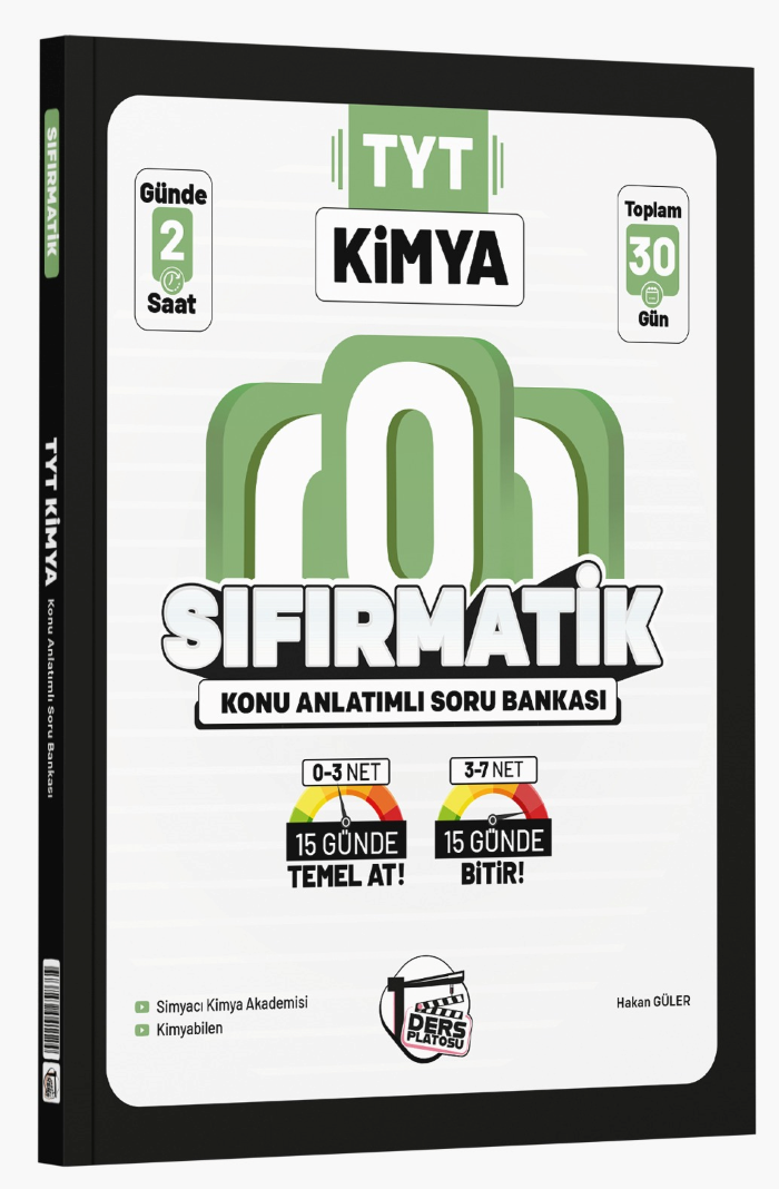 Ders Platosu TYT Kimya Sıfırmatik Konu Anlatımlı Soru Bankası
