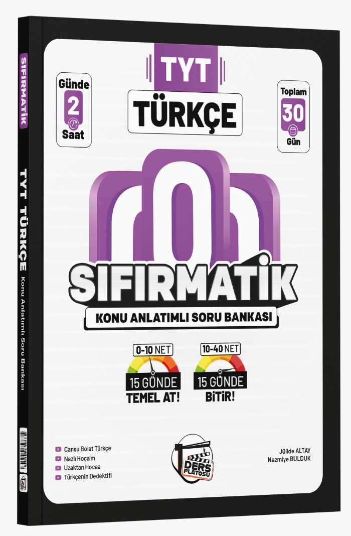 Ders Platosu TYT Türkçe Sıfırmatik Konu Anlatımlı Soru Bankası