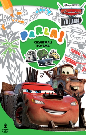 Disney Arabalar Parla Çıkartmalı Boyama Kitabı