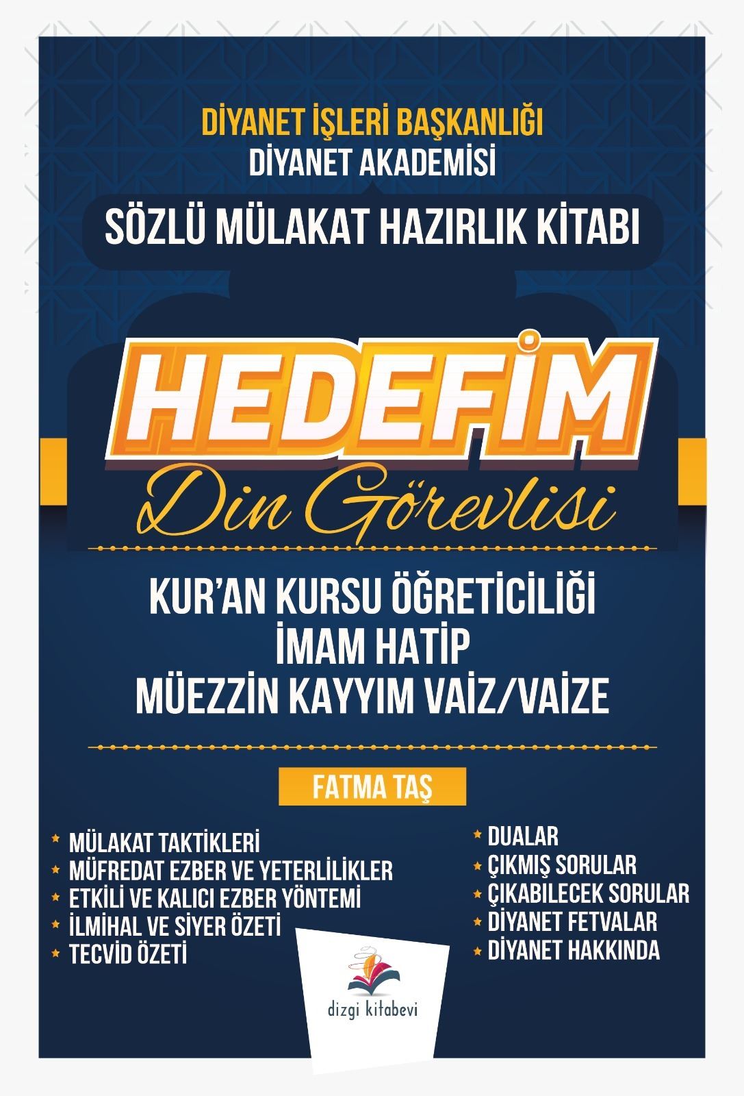Dizgi Kitap 2026 Hedefim Din Görevlisi Sözlü Mülakat Hazırlık Kitabı