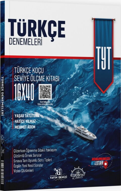 Edebiyat Denizi Yayınları TYT Türkçe 16 x 40 Branş Denemeleri