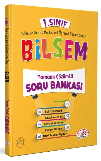 Editör Yayınları 1. Sınıf Bilsem Tamamı Çözümlü Soru Bankası