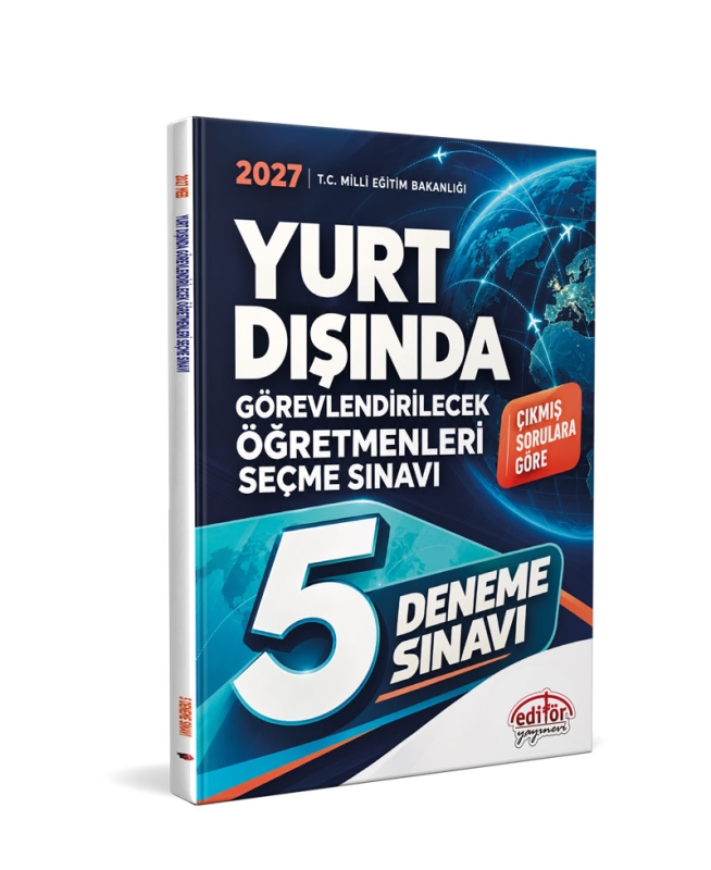 Editör Yayınları 2027 MEB Yurt Dışında Görevlendirilecek Öğretmenleri Seçme Sınavı 5 Deneme Sınavı