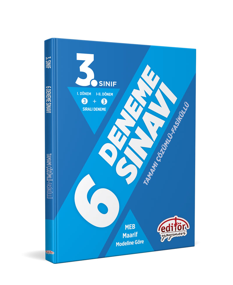 Editör Yayınları 3. Sınıf (3+3) Fasiküllü Tamamı Çözümlü 6 Deneme Sınavı