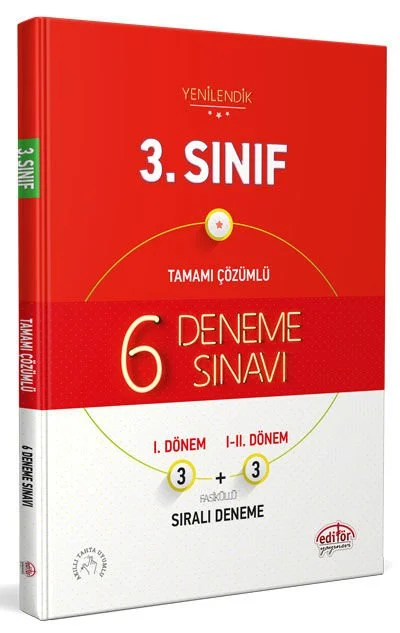 Editör Yayınları 3. Sınıf Tamamı Çözümlü 6 Deneme Sınavı 