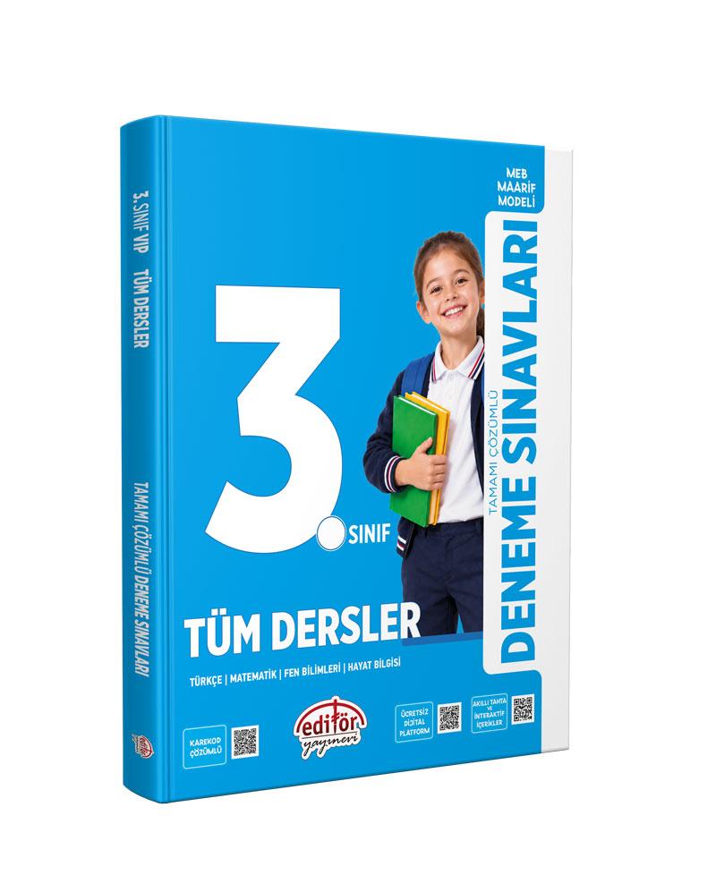 Editör Yayınları 3. Sınıf Tüm Dersler Tamamı Çözümlü Deneme Sınavları