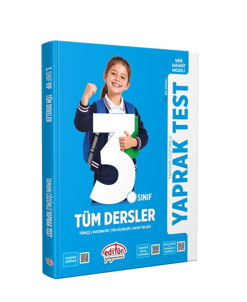 Editör Yayınları 3. Sınıf Tüm Dersler Tamamı Çözümlü Yaprak Test