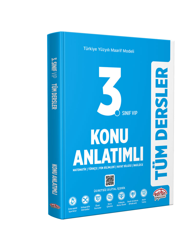 Editör Yayınları 3. Sınıf VIP Tüm Dersler Konu Anlatımlı