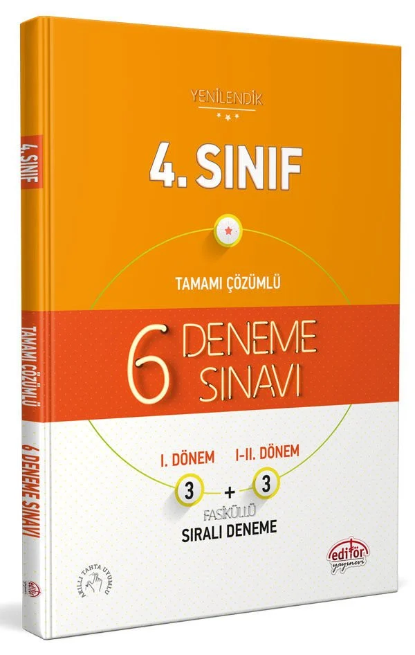 Editör Yayınları 4. Sınıf 6 (3+3) Deneme Sınavı Fasiküllü