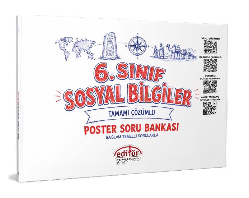 Editör Yayınları 6. Sınıf Sosyal Bilgiler Poster Soru Bankası