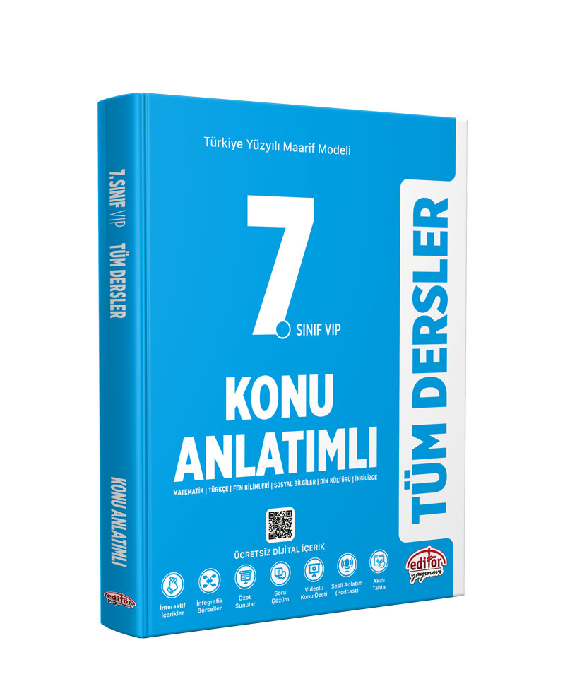 Editör Yayınları 7. Sınıf VIP Tüm Dersler Konu Anlatımlı