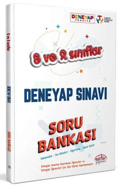 Editör Yayınları 8-9. Sınıf Deneyap Tamamı Çözümlü Soru Bankası