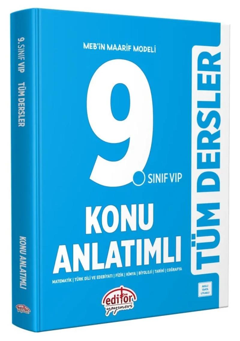 Editör Yayınları 9. Sınıf  VIP Tüm Dersler Konu Anlatımlı