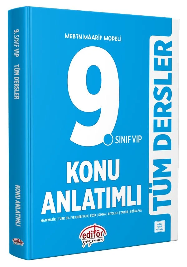 Editör Yayınları 9. Sınıf  VIP Tüm Dersler Konu Anlatımlı