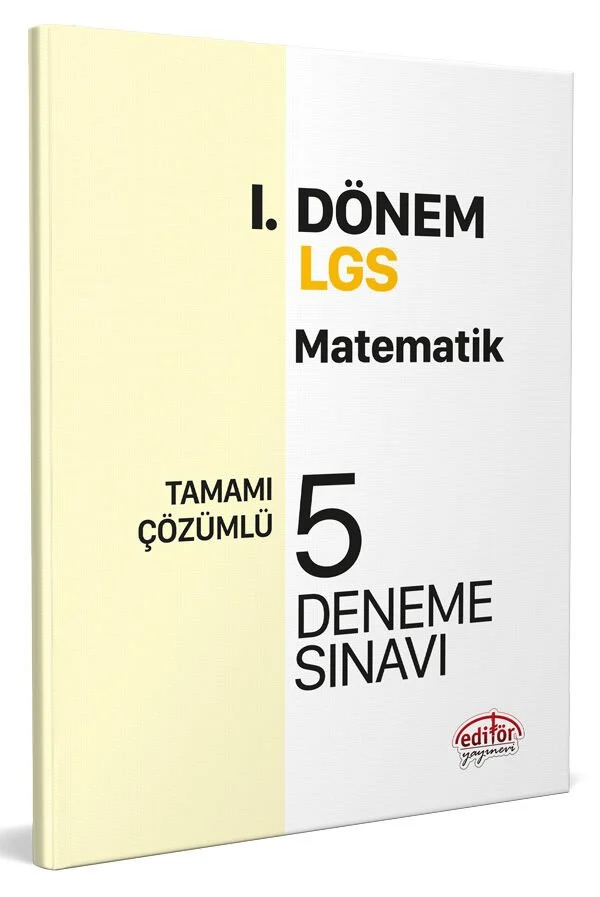 Editör Yayınları Lgs 8. Sınıf I. Dönem Matematik Çözümlü 5 Deneme Sınavı