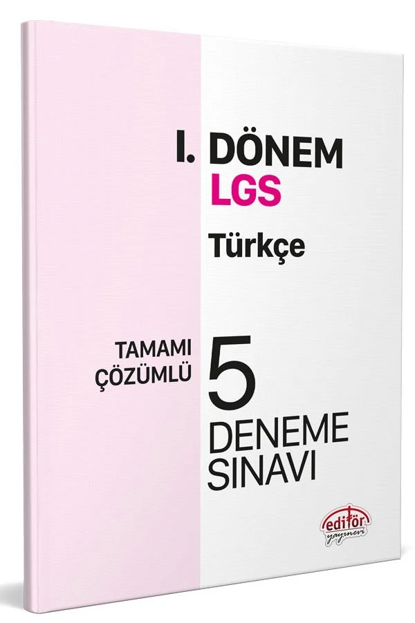 Editör Yayınları Lgs 8. Sınıf I. Dönem Türkçe Çözümlü 5 Deneme Sınavı