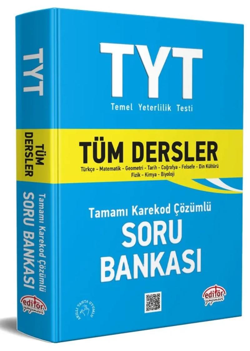 Editör Yayınları TYT Tüm Dersler Soru Bankası - Tamamı Karekod Çözümlü