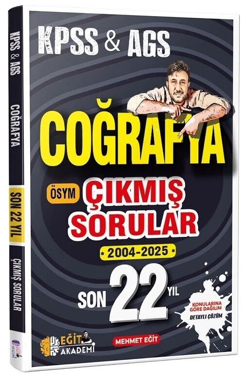 Eğit Akademi Mehmet Eğit KPSS Coğrafya Son 22 Yıl Çıkmış Sorular