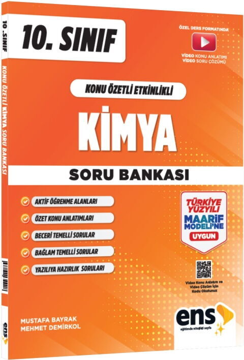 ENS Yayıncılık 10. Sınıf Kimya Konu Özetli Etkinlikli Soru Bankası