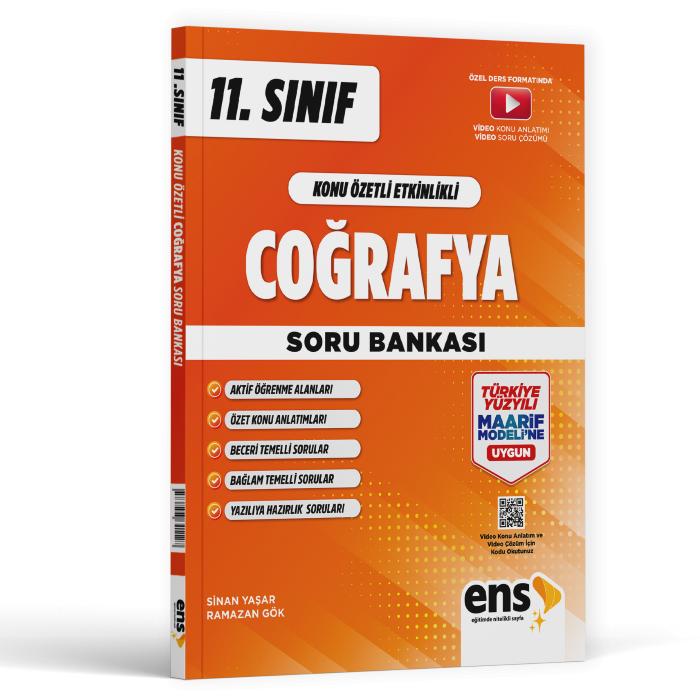 ENS Yayıncılık 11. Sınıf Coğrafya Konu Özetli Etkinlikli Soru Bankası