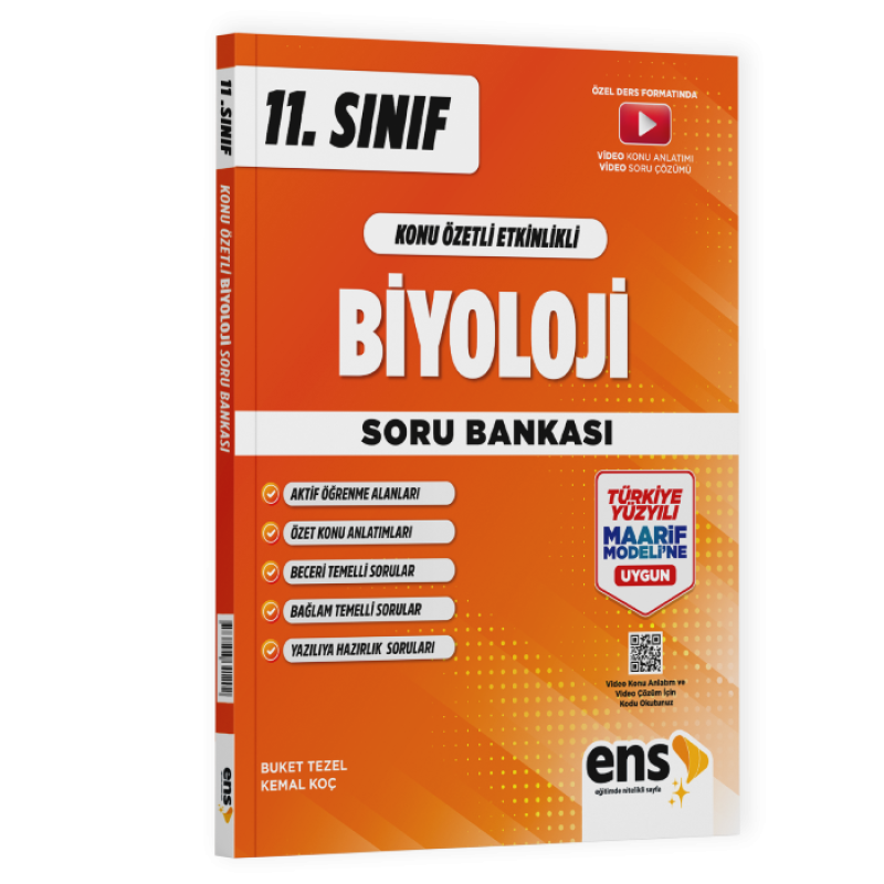 ENS Yayıncılık 11. Sınıf Biyoloji Konu Özetli Etkinlikli Soru Bankası