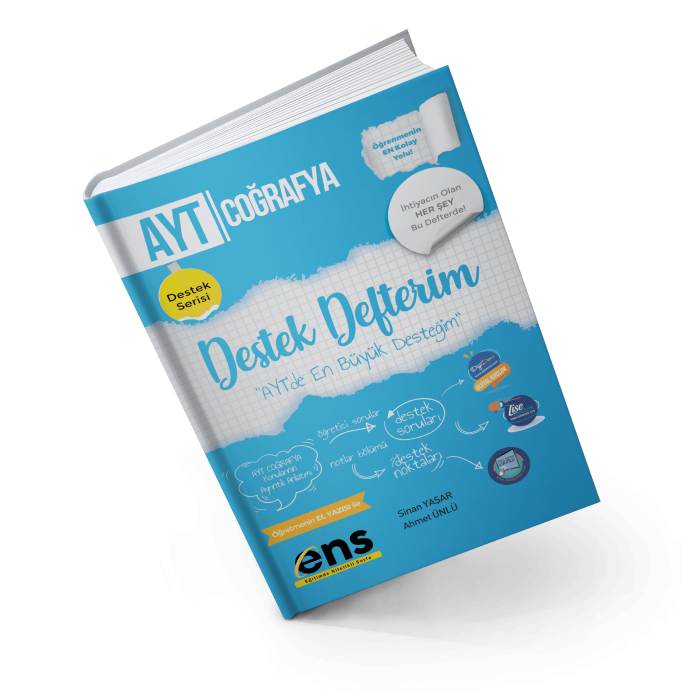 Ens Yayıncılık Ayt Coğrafya Destek Defterim