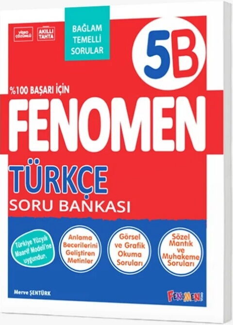 Fenomen Okul Yayınları 5. Sınıf Türkçe B Soru Bankası