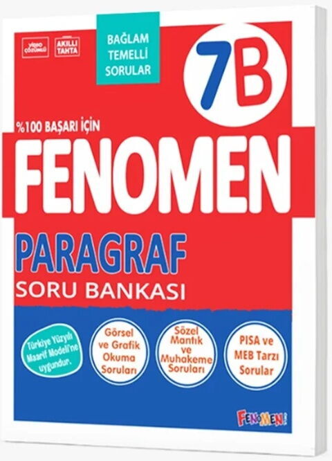 Fenomen Okul Yayınları 7. Sınıf Paragraf B Soru Bankası
