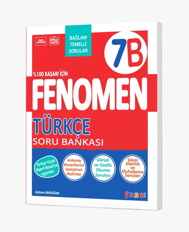 Fenomen Okul Yayınları 7. Sınıf Türkçe B Soru Bankası