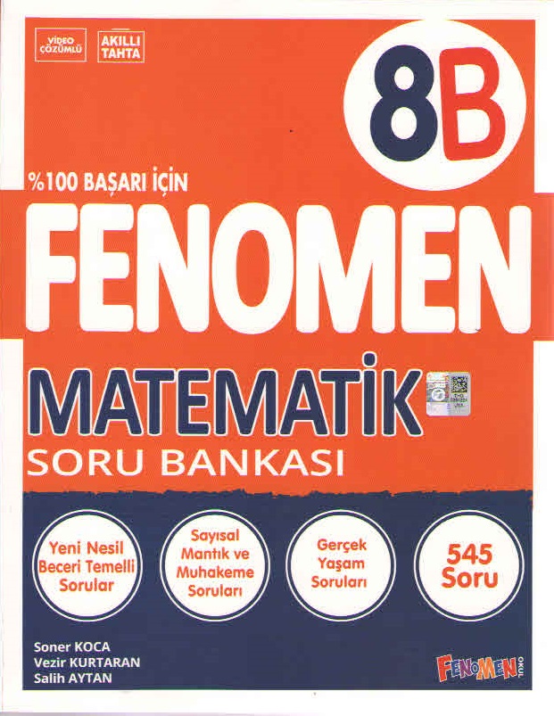 Fenomen Okul Yayınları Lgs 8. Sınıf  Matematik B Soru Bankası