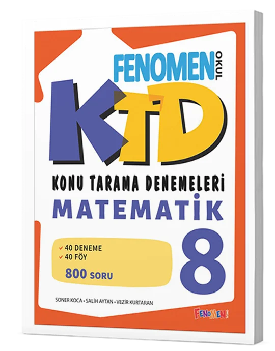 Fenomen Okul Yayınları LGS 8. Sınıf Matematik Konu Tarama Denemeleri