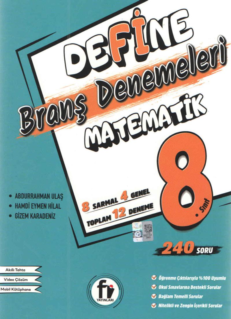 Fi Yayınları LGS 8. Sınıf Define Matematik Deneme
