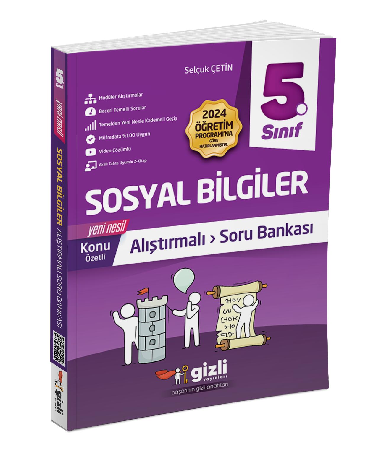 Gizli Yayınları 5. Sınıf Sosyal Bilgiler Alıştırmalı Soru Bankası
