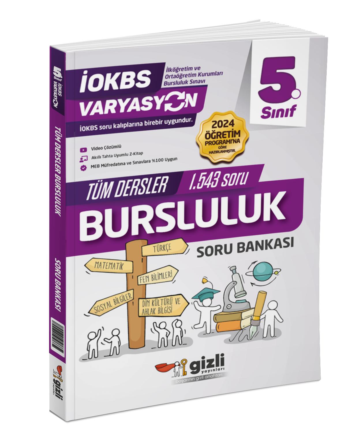 Gizli Yayınları 5. Sınıf VARYASYON Tüm Dersler Bursluluk Soru Bankası 