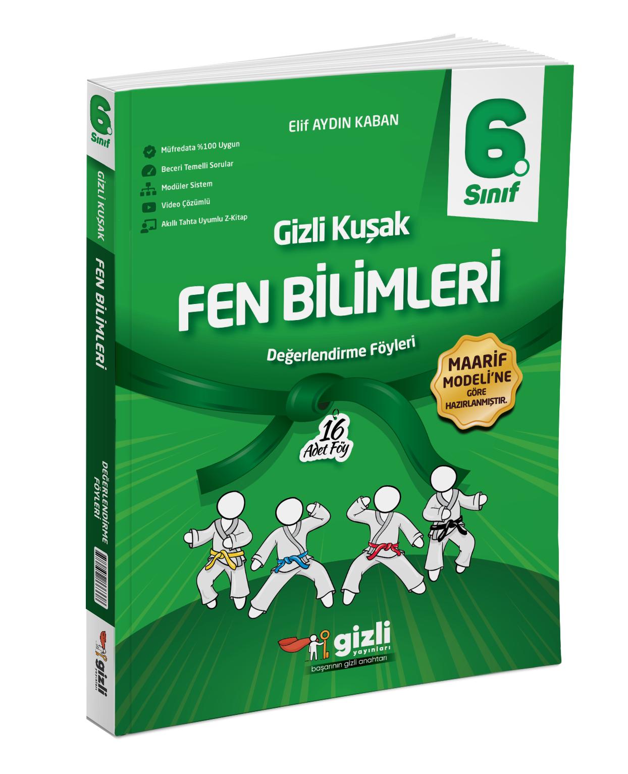 Gizli Yayınları 6. Sınıf Fen Bilimleri Gizli Kuşak Değerlendirme Föyleri
