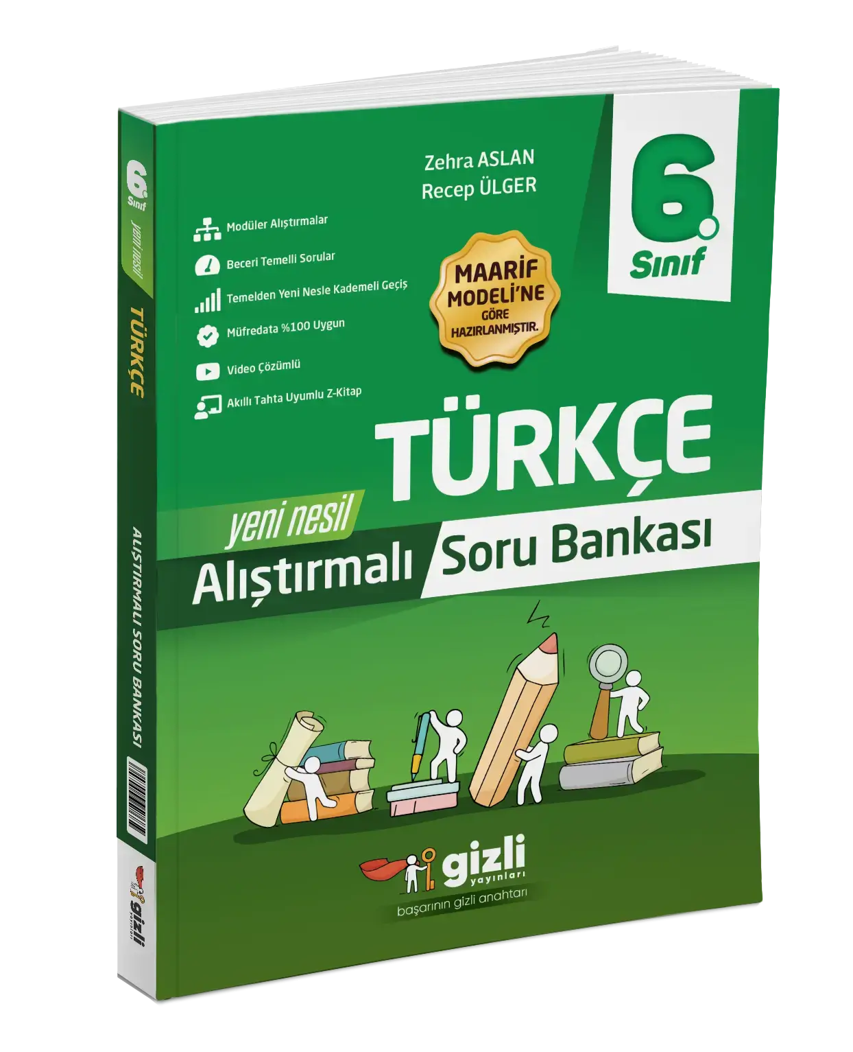 Gizli Yayınları 6. Sınıf Türkçe Alıştırmalı Soru Bankası
