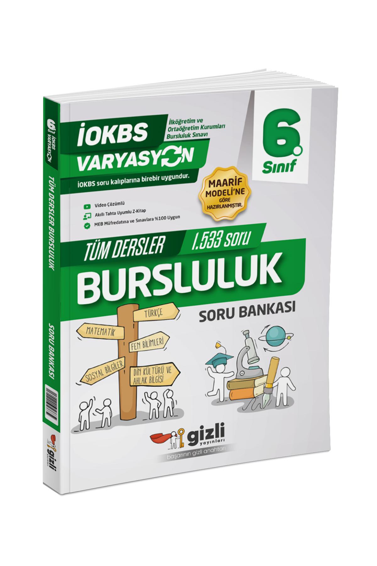 Gizli Yayınları 6. Sınıf VARYASYON Tüm Dersler Bursluluk Soru Bankası 