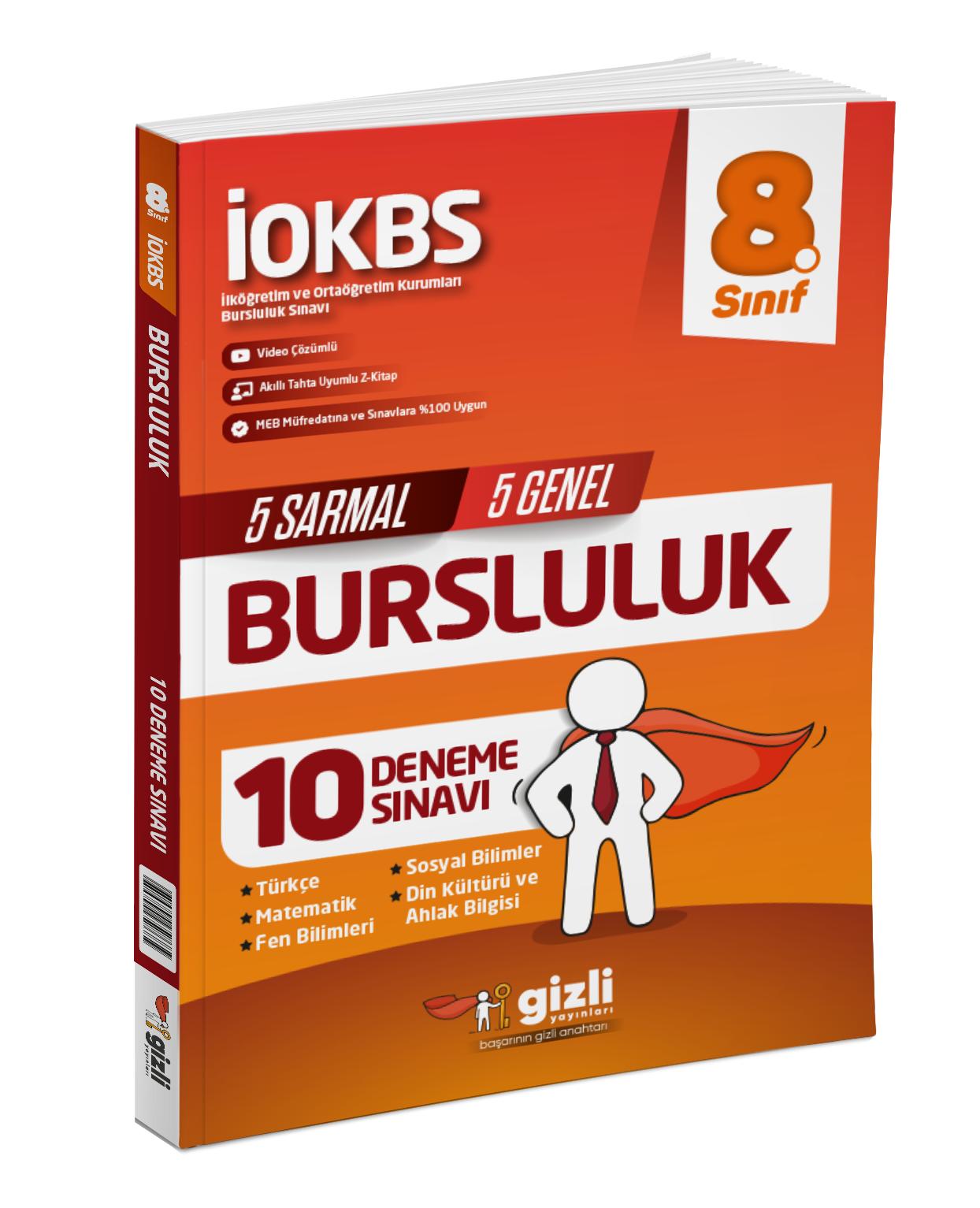 Gizli Yayınları LGS 8. Sınıf İOKBS Bursluluk 10 Deneme Sınavı