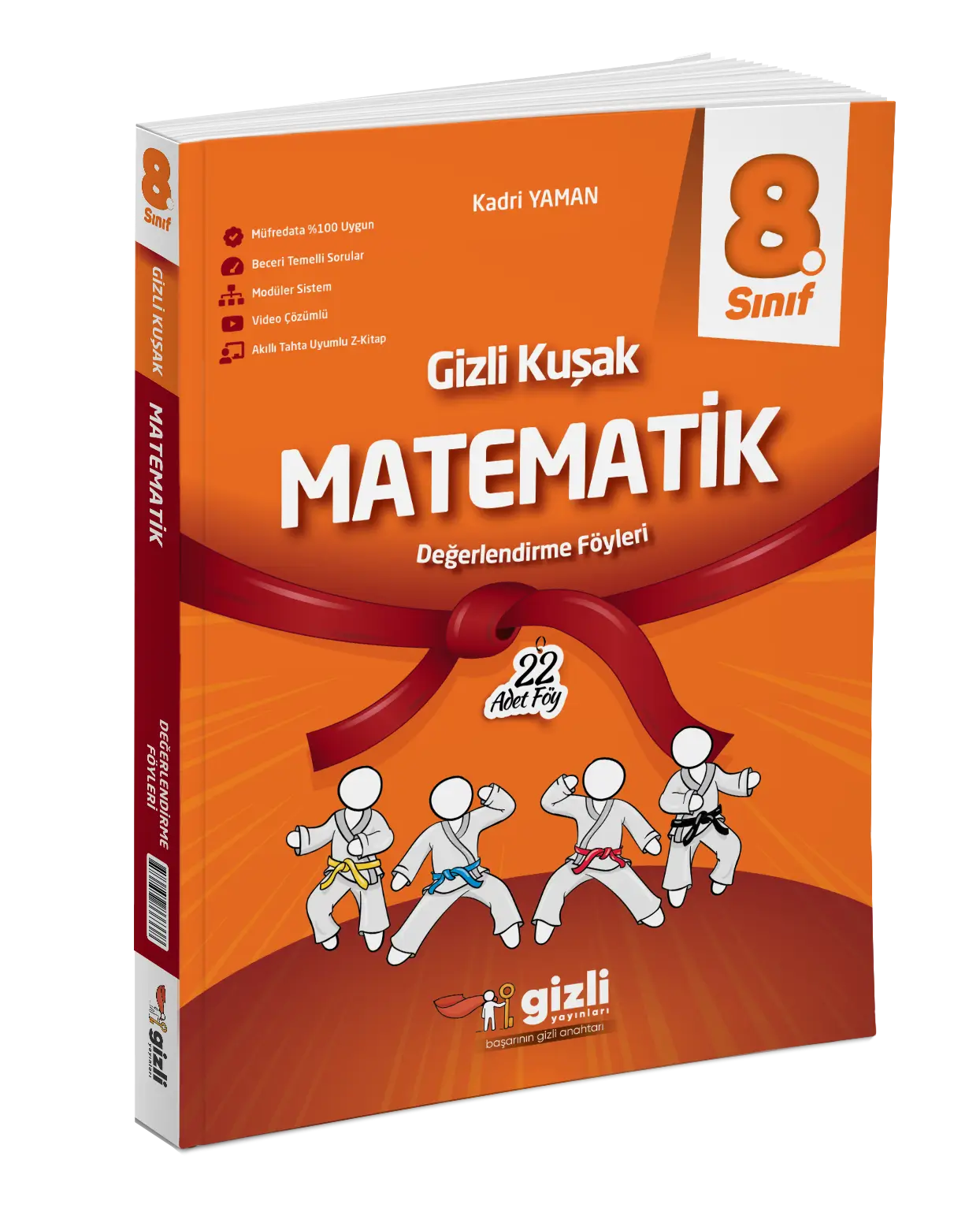 Gizli Yayınları LGS 8. Sınıf  Matematik Gizli Kuşak Değerlendirme Föyleri