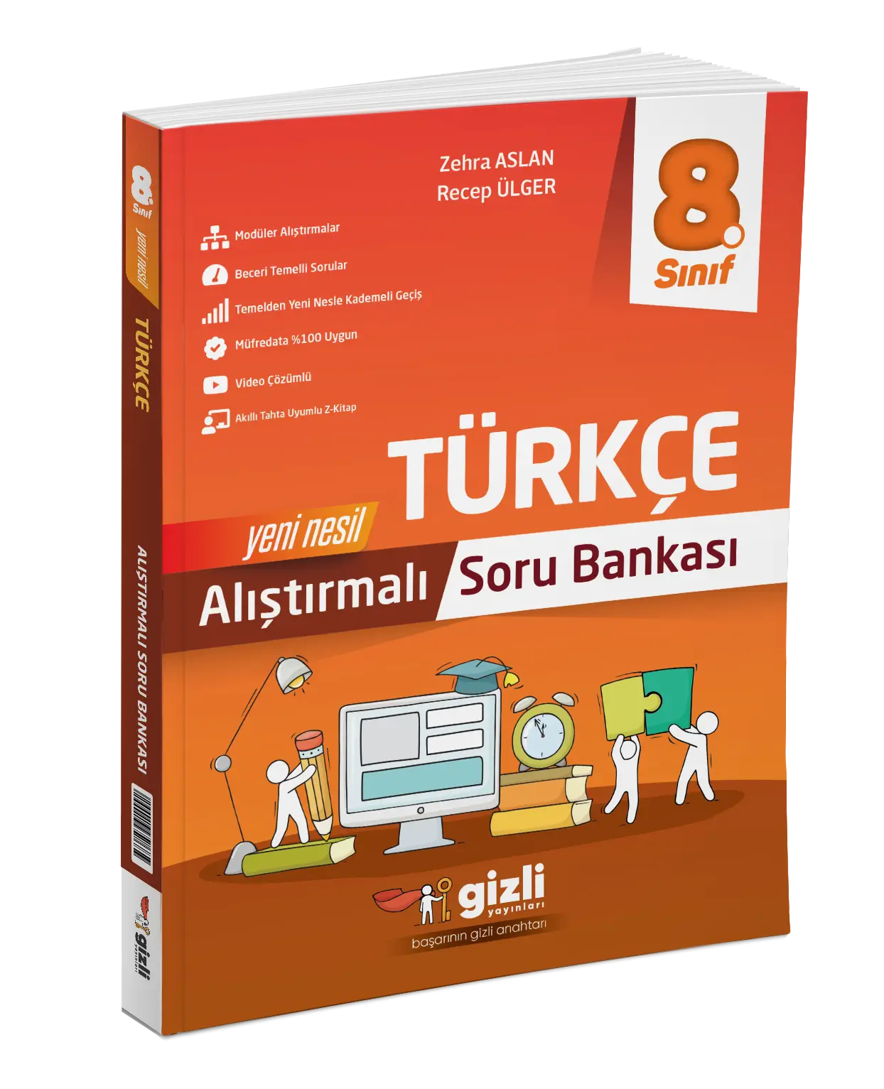 Gizli Yayınları LGS 8. Sınıf Türkçe Alıştırmalı Soru Bankası