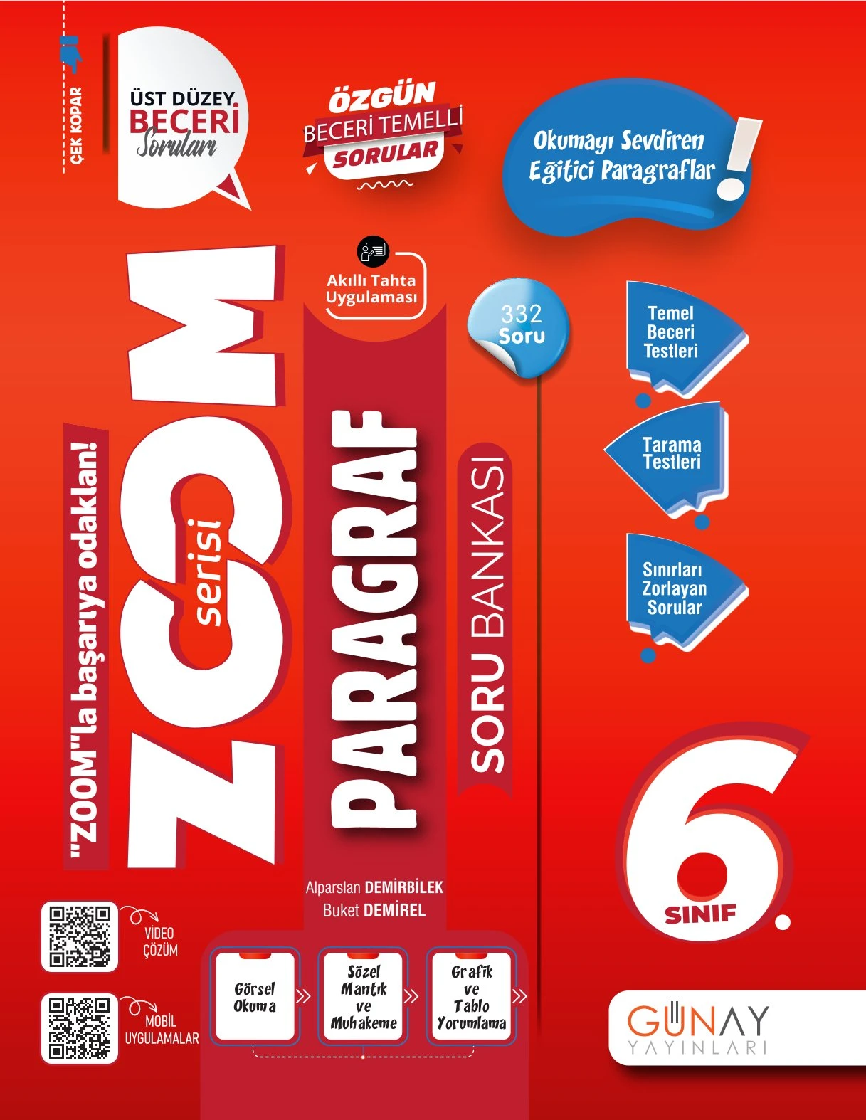 Günay Yayınları 6. Sınıf ZOOM Serisi Paragraf Soru Bankası