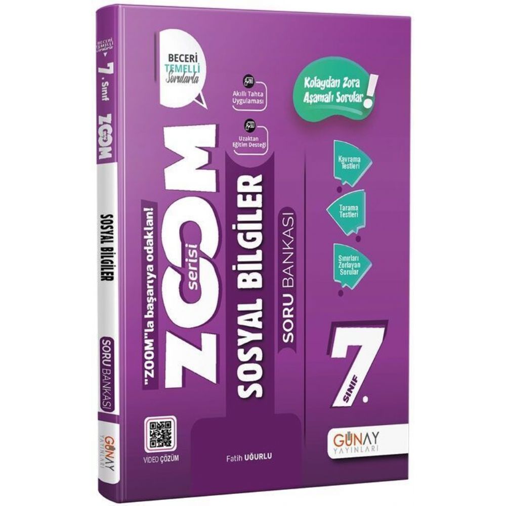 Günay Yayınları 7. Sınıf ZOOM Serisi Sosyal Bilgiler Soru Bankası