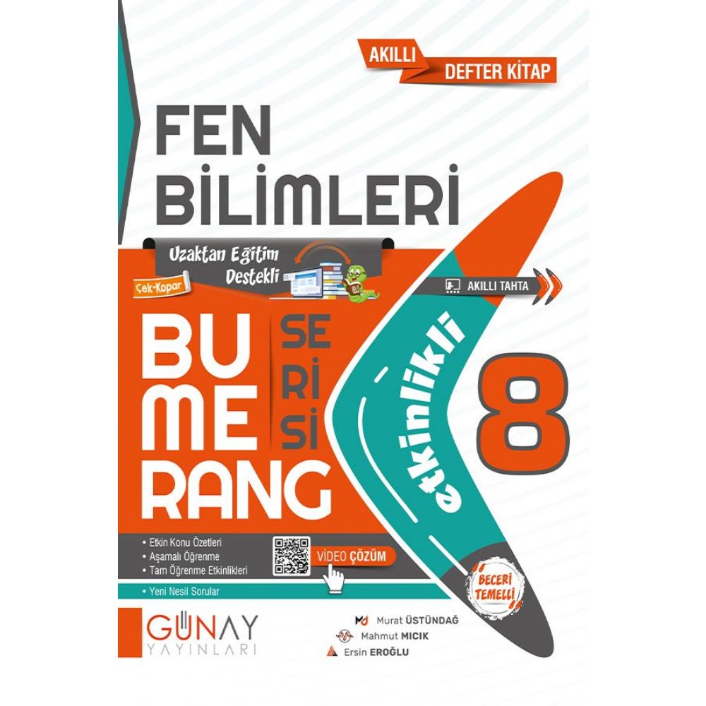 Günay Yayınları Lgs 8. Sınıf Bumerang Serisi Etkinlikli Fen Bilimleri