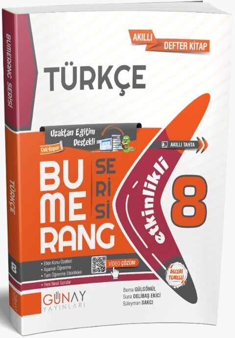 Günay Yayınları Lgs 8. Sınıf Bumerang Serisi Etkinlikli Türkçe
