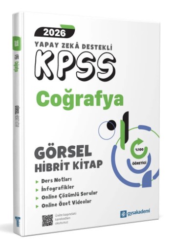 GYS Akademi 2026 KPSS Yapay Zeka Destekli Coğrafya Görsel Hibrit Kitap