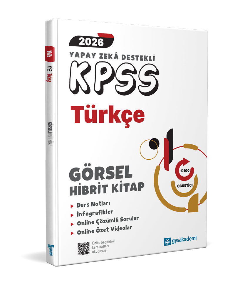 GYS Akademi 2026 KPSS Yapay Zeka Destekli Türkçe Görsel Hibrit Kitap