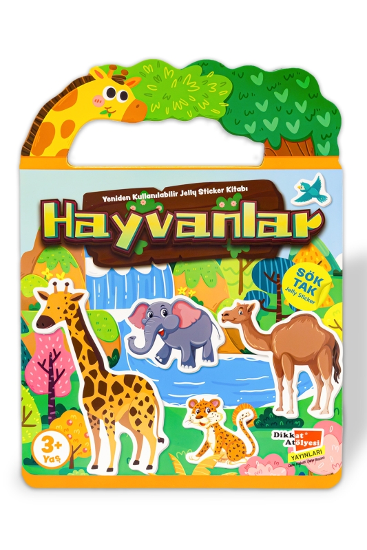 Hayvanlar - Sök Tak Yeniden Kullanılabilir Jelly Etkinlik Sticker Kitabı