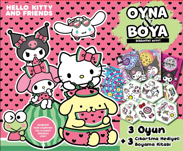Hello Kitty and Friends Oyna ve Boya Kutulu Set